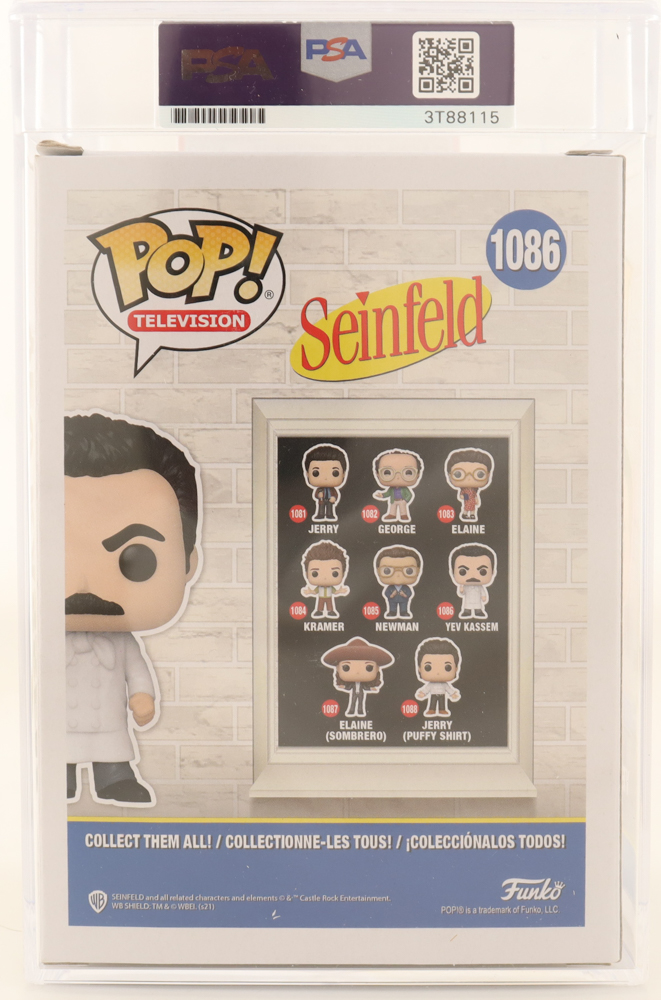 Larry Thomas Signed "Seinfeld" #1086 Yev Kassem Funko Pop! Vinyl Figure Inscribed "'Soup Nazi'" & "No Soup For You!" (PSA) at PristineAuction.com Larry Thomas Signed "Seinfeld" #1086 Yev Kassem Funko Pop! Vinyl Figure Inscribed "'Soup Nazi'" & "No Soup For You!" (PSA) at PristineAuction.com