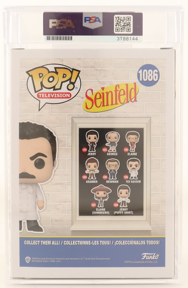 Larry Thomas Signed "Seinfeld" #1086 Yev Kassem Funko Pop! Vinyl Figure Inscribed "'Soup Nazi'" & "No Soup For You!" (PSA) at PristineAuction.com Larry Thomas Signed "Seinfeld" #1086 Yev Kassem Funko Pop! Vinyl Figure Inscribed "'Soup Nazi'" & "No Soup For You!" (PSA) at PristineAuction.com