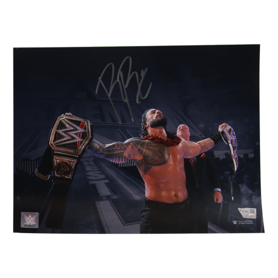 Roman Reigns Signed WWE 11x14 Photo (Fanatics) at PristineAuction.com Roman Reigns Signed WWE 11x14 Photo (Fanatics) at PristineAuction.com