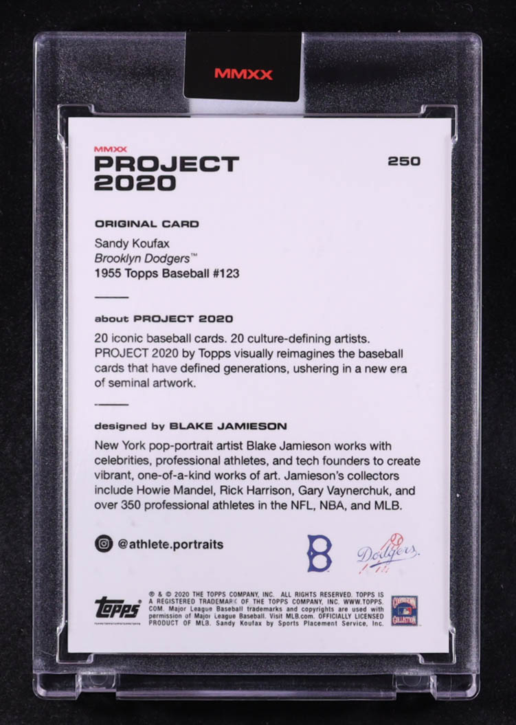 Sandy Koufax 2020 Topps Project 2020 #250 at PristineAuction.com Sandy Koufax 2020 Topps Project 2020 #250 at PristineAuction.com