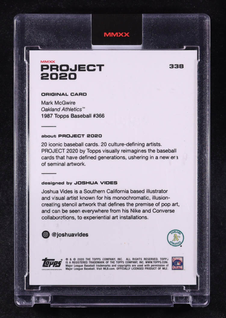 Mark McGwire 2020 Topps Project 2020 #338 at PristineAuction.com Mark McGwire 2020 Topps Project 2020 #338 at PristineAuction.com
