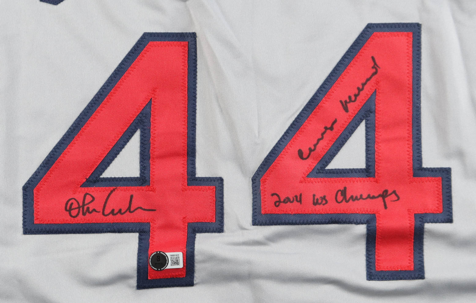 Orlando Cabrera Signed Jersey Inscribed "2004 WS Champs" & "Curse Reverse" (Beckett) at PristineAuction.com Orlando Cabrera Signed Jersey Inscribed "2004 WS Champs" & "Curse Reverse" (Beckett) at PristineAuction.com