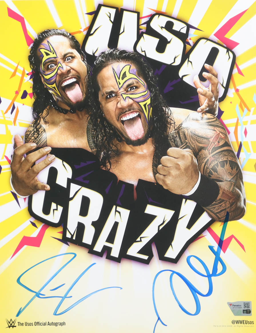 Jimmy Uso & Jey Uso Signed WWE 11x14 Photo (Fanatics) at PristineAuction.com Jimmy Uso & Jey Uso Signed WWE 11x14 Photo (Fanatics) at PristineAuction.com