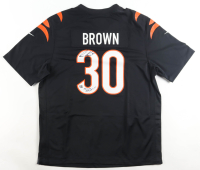 Chase Brown Signed Bengals Nike Authentic Jersey Inscribed "Who Dey!" (Fanatics) at PristineAuction.com