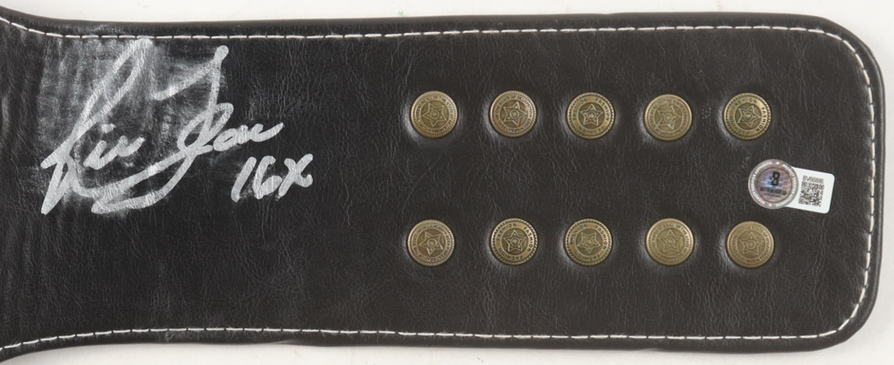 Ric Flair Signed WWF Heavyweight Champion Belt Inscribed "16x" (Beckett) at PristineAuction.com Ric Flair Signed WWF Heavyweight Champion Belt Inscribed "16x" (Beckett) at PristineAuction.com
