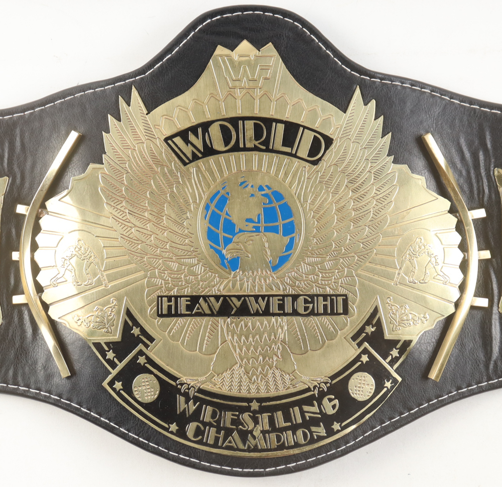 Ric Flair Signed WWF Heavyweight Champion Belt Inscribed "16x" (Beckett) at PristineAuction.com Ric Flair Signed WWF Heavyweight Champion Belt Inscribed "16x" (Beckett) at PristineAuction.com