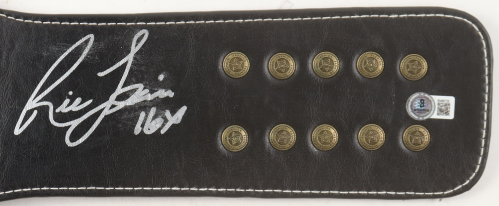 Ric Flair Signed WWF Heavyweight Champion Belt Inscribed "16x" (Beckett) at PristineAuction.com Ric Flair Signed WWF Heavyweight Champion Belt Inscribed "16x" (Beckett) at PristineAuction.com