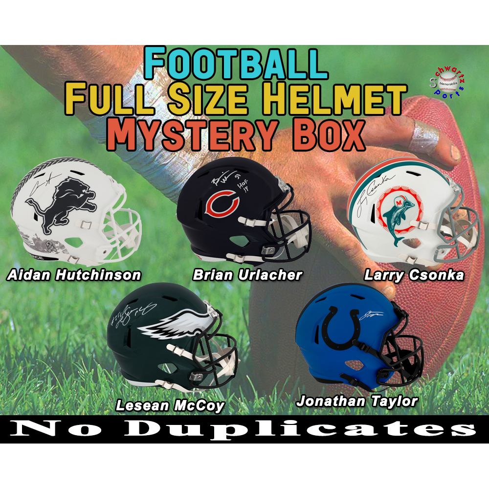 Full Size Football Helmet (NO DUPLICATES) Signed Mystery Box &ndash; Series 16 (Limited to 75) - Schwartz Sports at PristineAuction.com