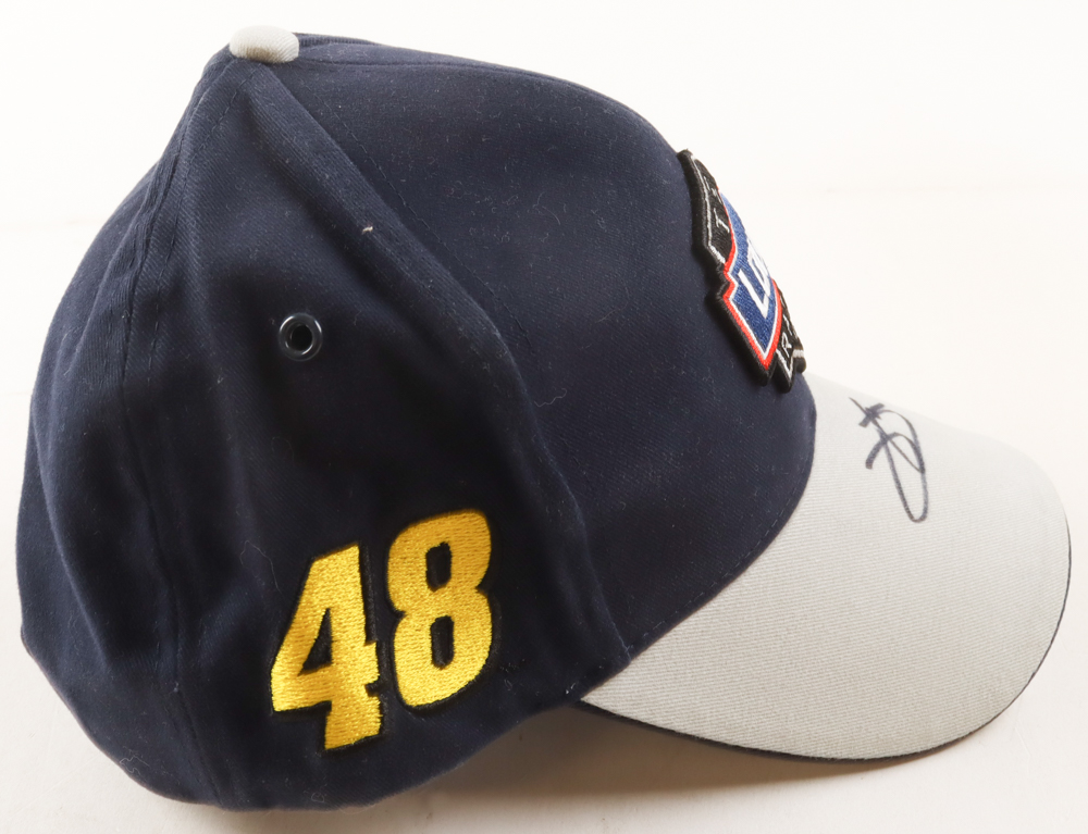 Jimmie Johnson Signed NASCAR Lowe's Team Racing Hat (Beckett) at PristineAuction.com Jimmie Johnson Signed NASCAR Lowe's Team Racing Hat (Beckett) at PristineAuction.com