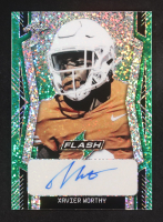 Xavier Worthy 2022 Leaf Flash Portrait Autographs Green #PAXW1 #2/7 RC at PristineAuction.com
