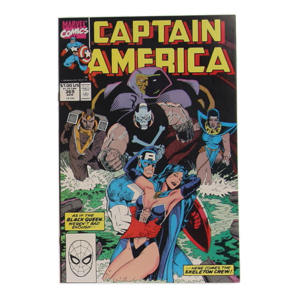 1990 "Captain America" Issue #369 Marvel Comic Book at PristineAuction.com