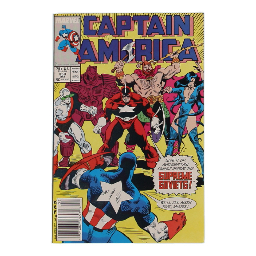 1989 "Captain America" Issue #353 Marvel Comic Book at PristineAuction.com