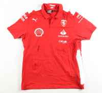 Charles Leclerc Signed Ferrari Racing Puma Authentic Polo Shirt (JSA) at PristineAuction.com