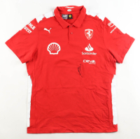 Charles Leclerc Signed Ferrari Racing Puma Authentic Polo Shirt (JSA) at PristineAuction.com