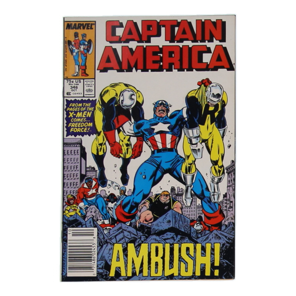 1988 "Captain America" Issue #346 Marvel Comic Book at PristineAuction.com