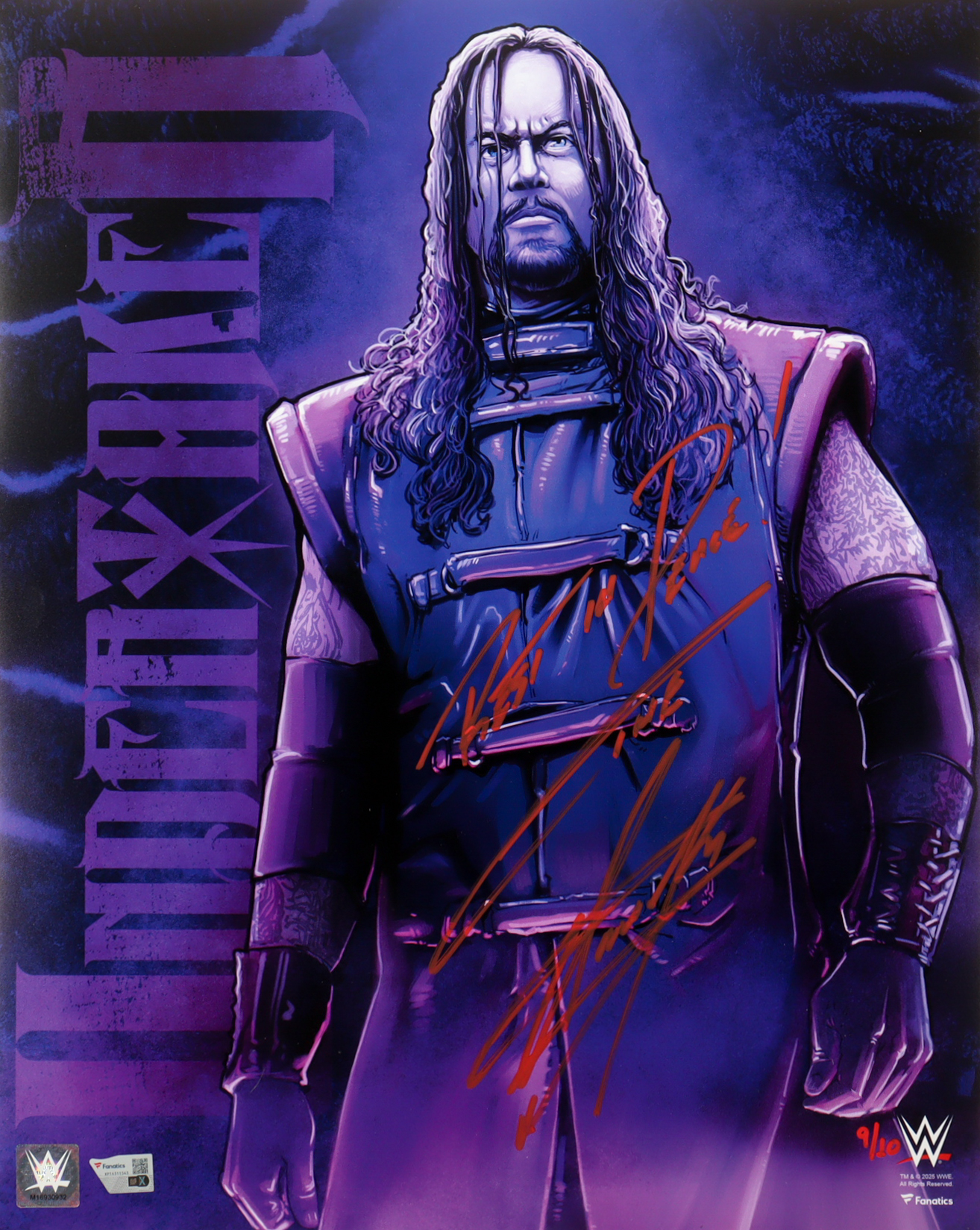 The Undertaker Signed LE WWE 16x20 Photo Inscribed "Rest In Peace!" (Fanatics) at PristineAuction.com The Undertaker Signed LE WWE 16x20 Photo Inscribed "Rest In Peace!" (Fanatics) at PristineAuction.com