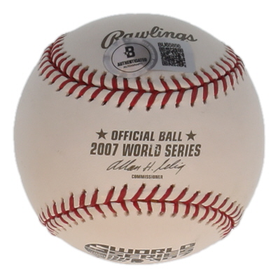 Jason Varitek Signed 2007 World Series Baseball (Beckett) at PristineAuction.com Jason Varitek Signed 2007 World Series Baseball (Beckett) at PristineAuction.com