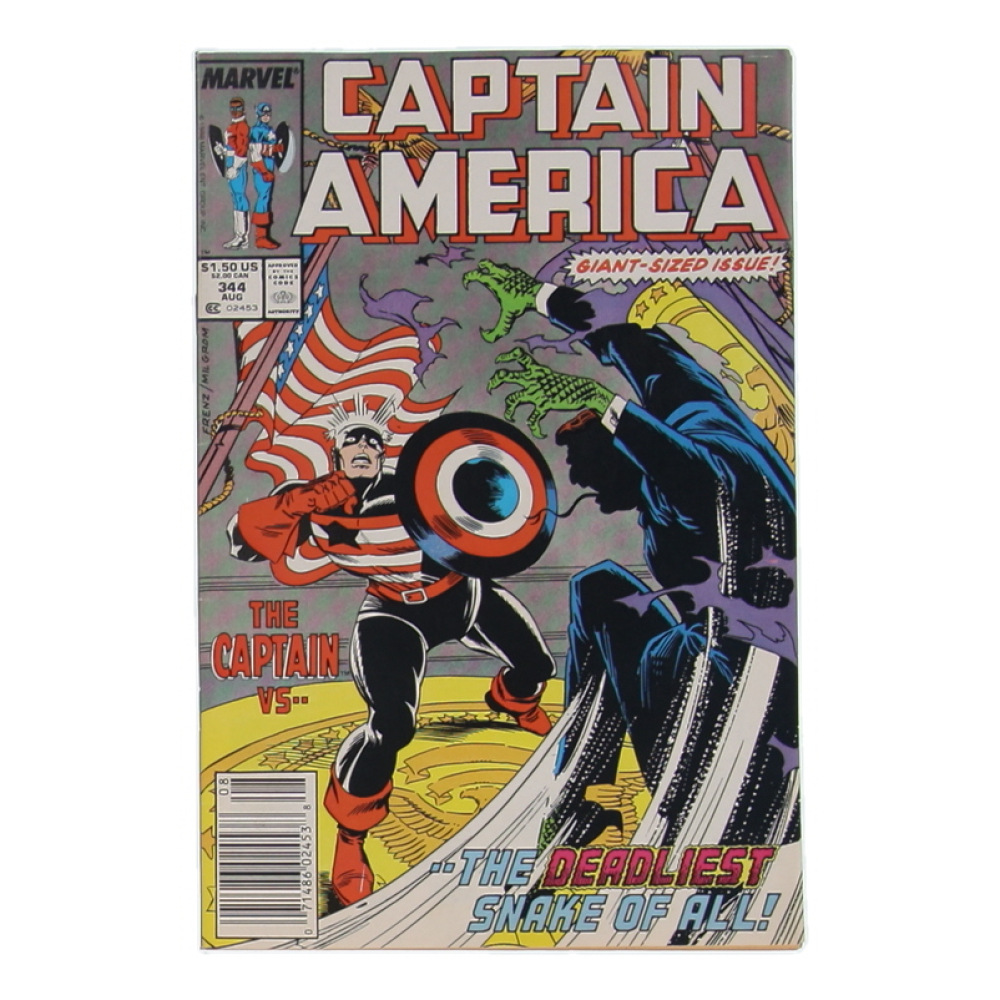 1988 "Captain America" Issue #344 Marvel Comic Book at PristineAuction.com