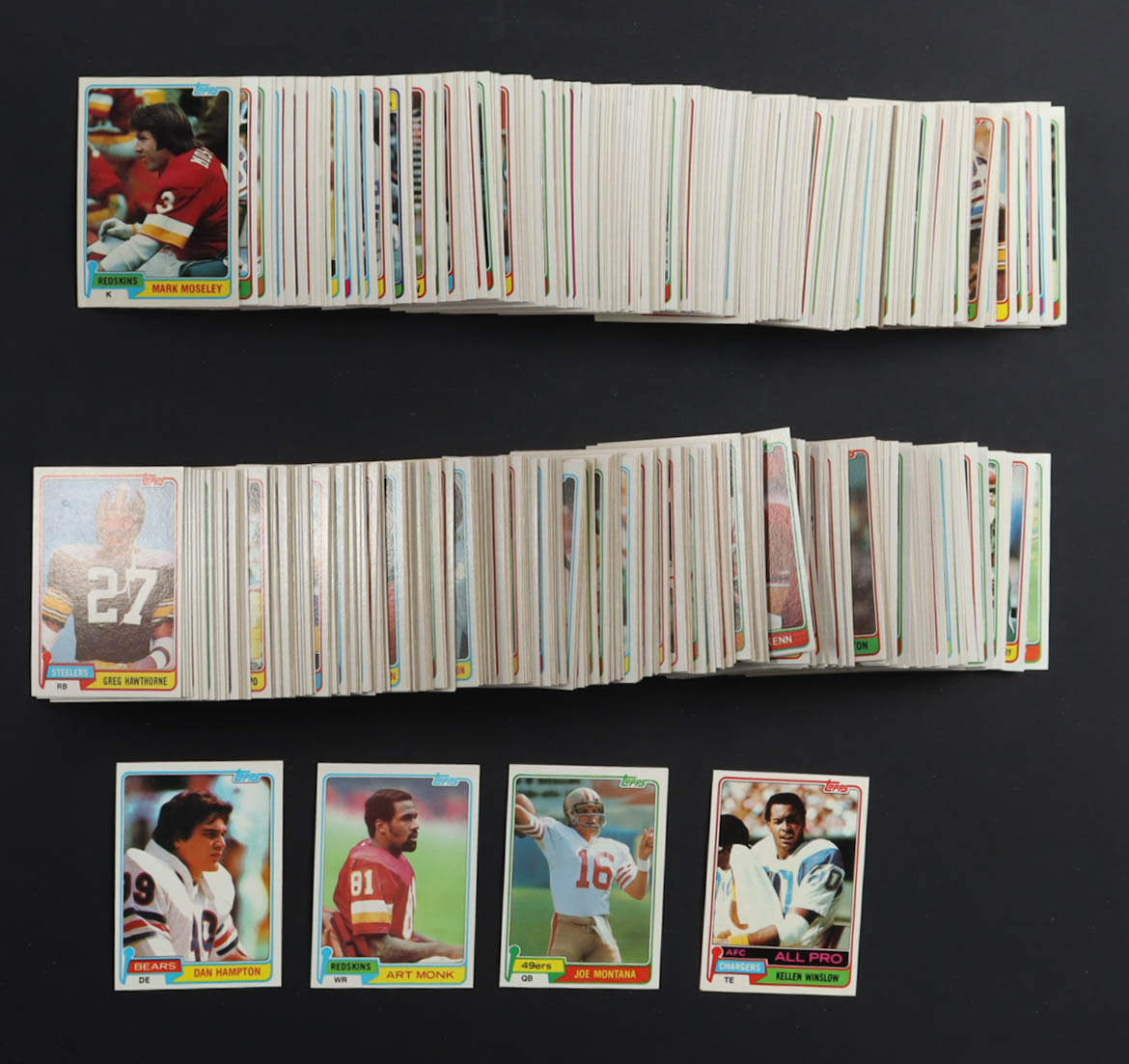 1981 Topps Football Complete Set of (528) Cards with Joe Montana #216 RC, Art Monk #194 RC, Walter Payton #400, Kellen Winslow #150 RC at PristineAuction.com 1981 Topps Football Complete Set of (528) Cards with Joe Montana #216 RC, Art Monk #194 RC, Walter Payton #400, Kellen Winslow #150 RC at PristineAuction.com
