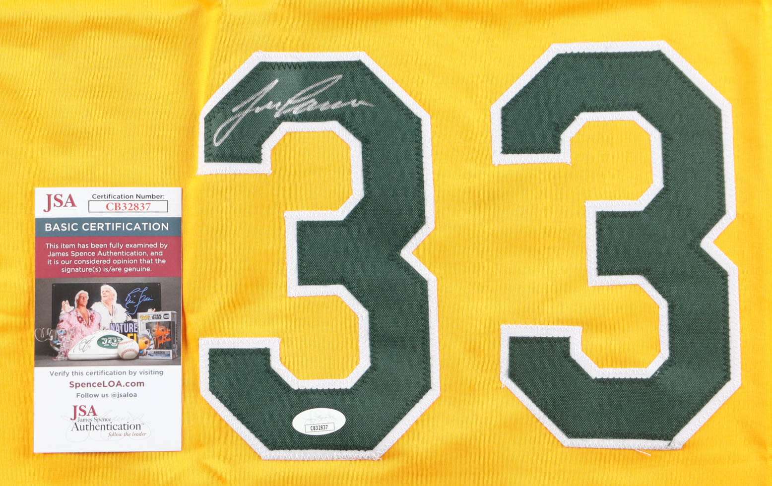 Jose Canseco Signed Jersey (JSA) at PristineAuction.com Jose Canseco Signed Jersey (JSA) at PristineAuction.com