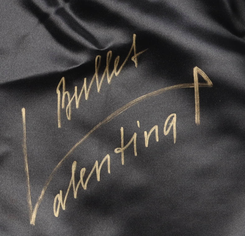 Valentina Shevchenko Signed UFC Trunks Inscribed "Bullet" (JSA) at PristineAuction.com Valentina Shevchenko Signed UFC Trunks Inscribed "Bullet" (JSA) at PristineAuction.com