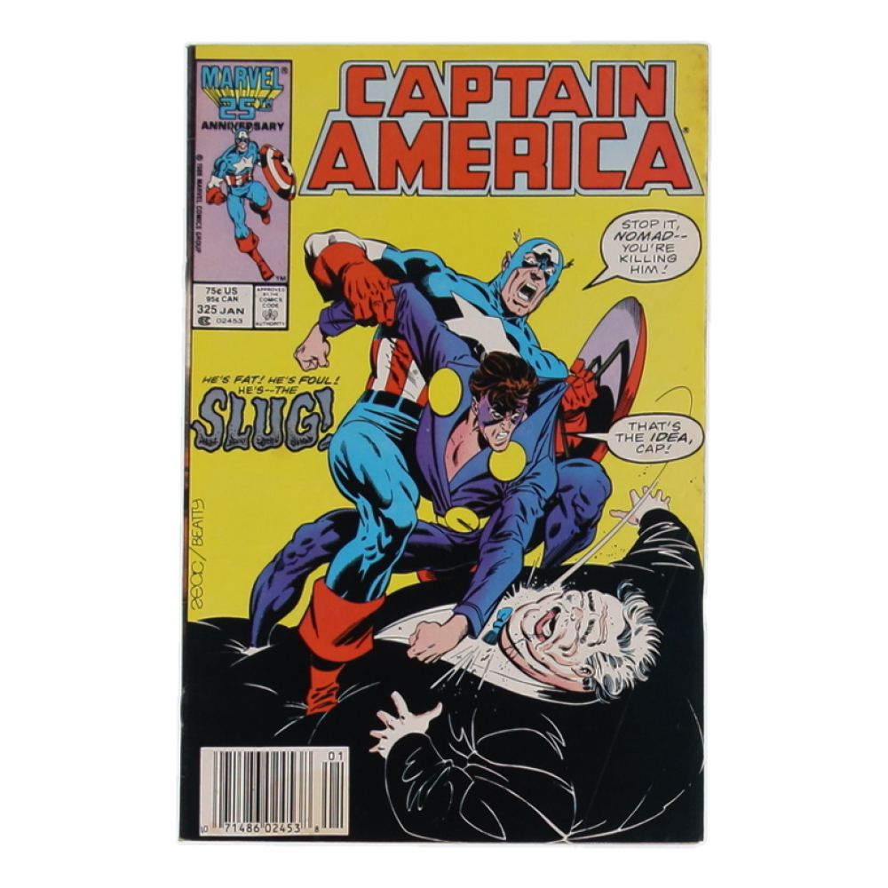 1987 "Captain America" Issue #325 Marvel Comic Book at PristineAuction.com