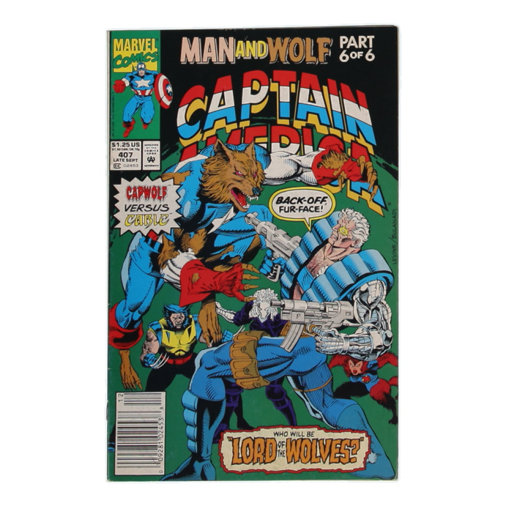1992 "Captain America" Issue #407 Marvel Comic Book at PristineAuction.com