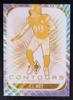 T.J. Watt 2025 Panini Phoenix Contours Silver Hyper #27 #287/299 at PristineAuction.com