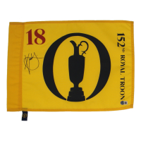 Xander Schauffele Signed 2024 British Open Golf Pin Flag (Beckett) at PristineAuction.com