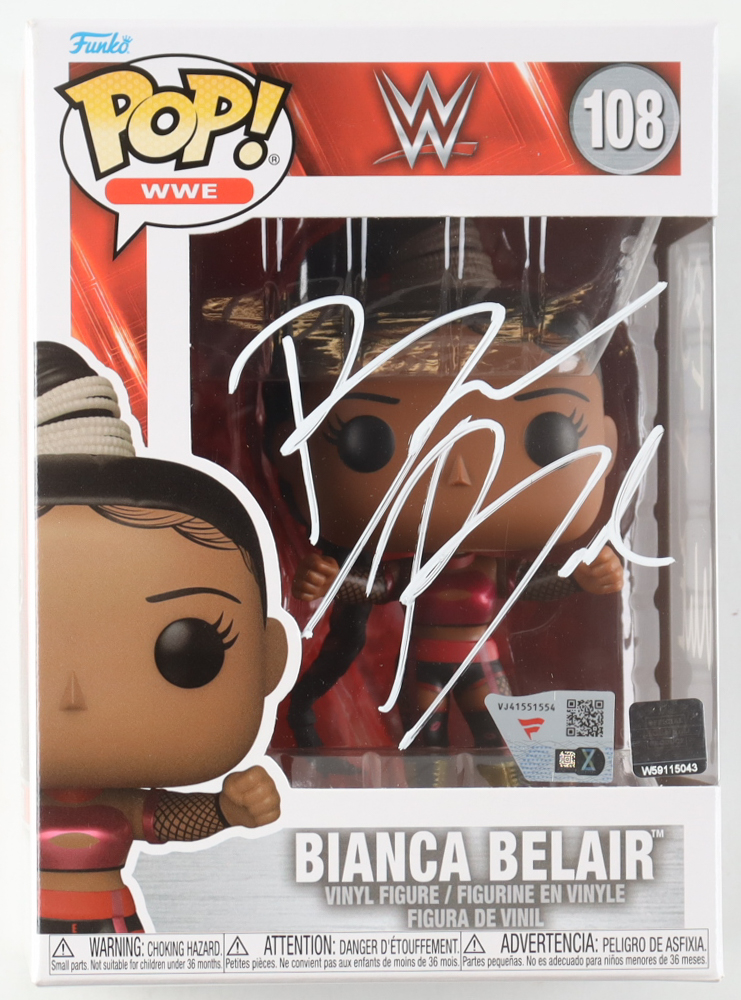 Bianca Belair Signed WWE #108 Funko Pop! Vinyl Figure Inscribed "EST of WWE" (Fanatics) at PristineAuction.com Bianca Belair Signed WWE #108 Funko Pop! Vinyl Figure Inscribed "EST of WWE" (Fanatics) at PristineAuction.com
