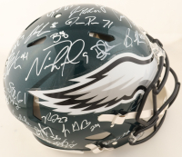 Eagles Super Bowl LII Champions Full-Size Authentic On-Field Speed Helmet Signed By (22) With Nick Foles, Jason Kelce, Lane Johnson, Doug Pederson (Fanatics & PSA) at PristineAuction.com