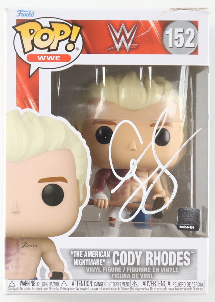 Cody Rhodes Signed WWE #152 "The American Nightmare" Cody Rhodes Funko Pop! Vinyl Figure (Fanatics) at PristineAuction.com Cody Rhodes Signed WWE #152 "The American Nightmare" Cody Rhodes Funko Pop! Vinyl Figure (Fanatics) at PristineAuction.com