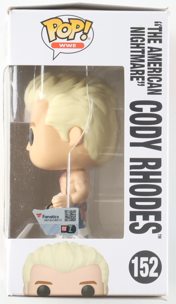 Cody Rhodes Signed WWE #152 "The American Nightmare" Cody Rhodes Funko Pop! Vinyl Figure (Fanatics) at PristineAuction.com Cody Rhodes Signed WWE #152 "The American Nightmare" Cody Rhodes Funko Pop! Vinyl Figure (Fanatics) at PristineAuction.com