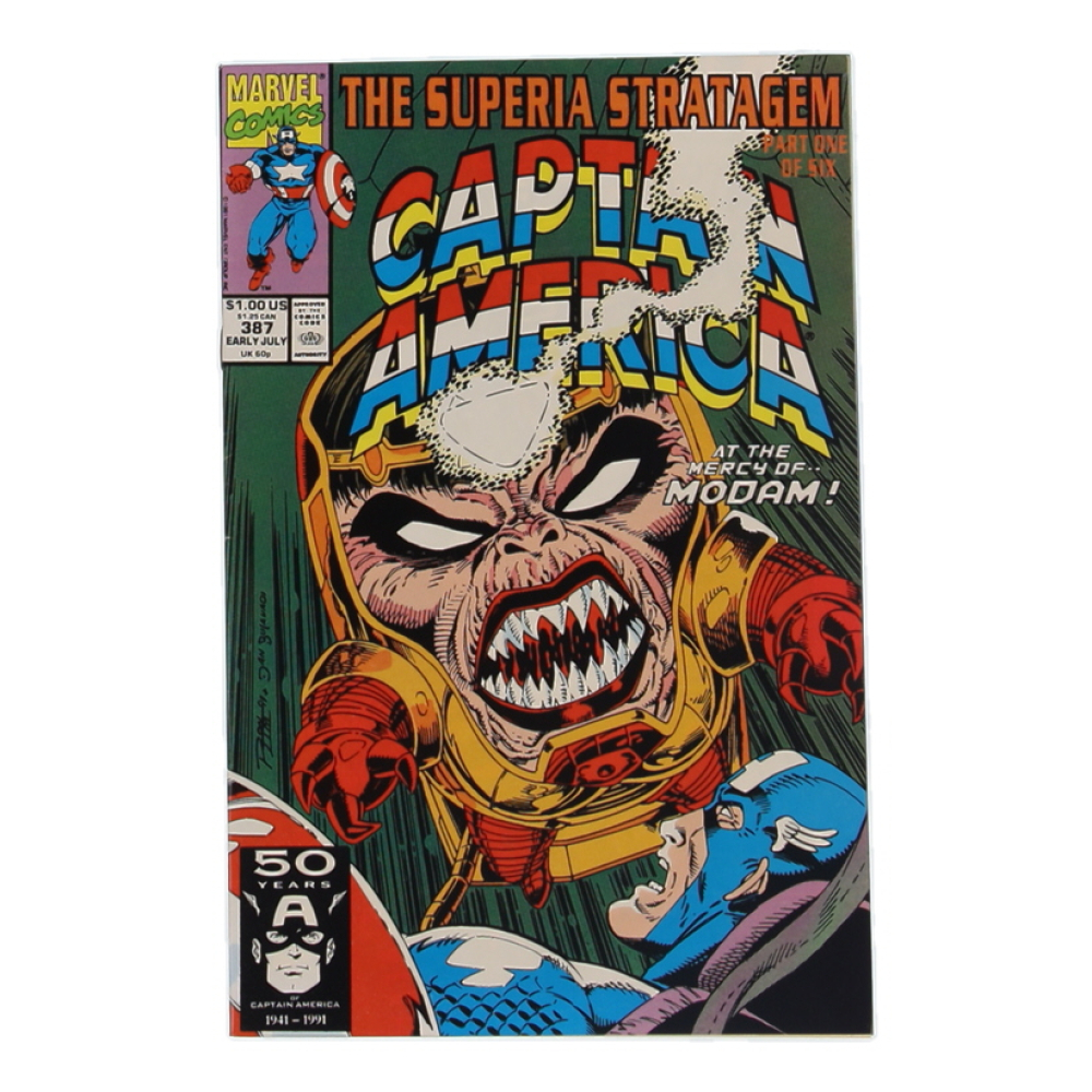 1991 "Captain America" Issue #387 Marvel Comic Book at PristineAuction.com