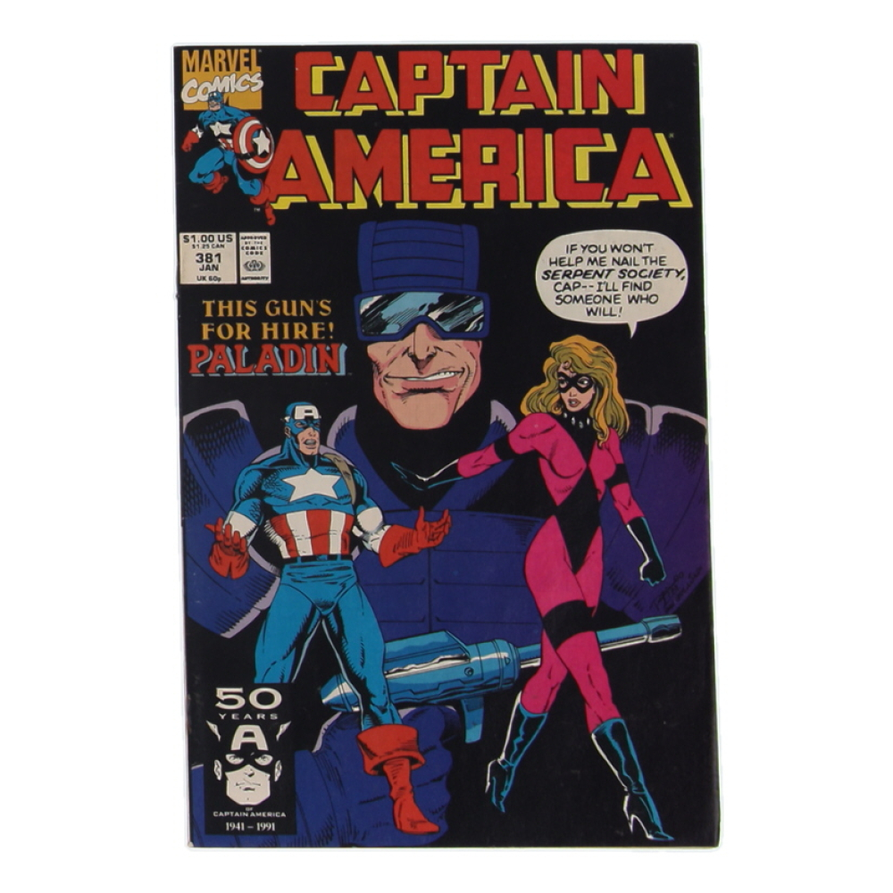1991 "Captain America" Issue #381 Marvel Comic Book at PristineAuction.com