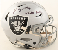 Josh Jacobs Signed Raiders Full-Size Authentic On-Field Speed-Flex Helmet Inscribed "Raider Nation" (Beckett & Jacobs) at PristineAuction.com