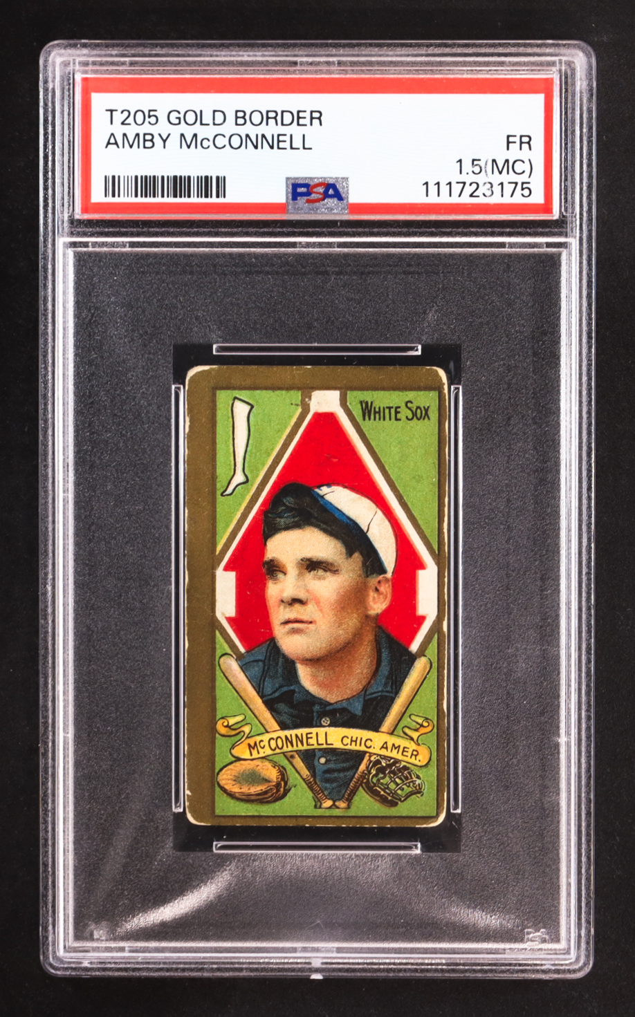 Amby McConnell 1911 T205 Gold Border #128 (PSA 1.5) (MC) at PristineAuction.com Amby McConnell 1911 T205 Gold Border #128 (PSA 1.5) (MC) at PristineAuction.com
