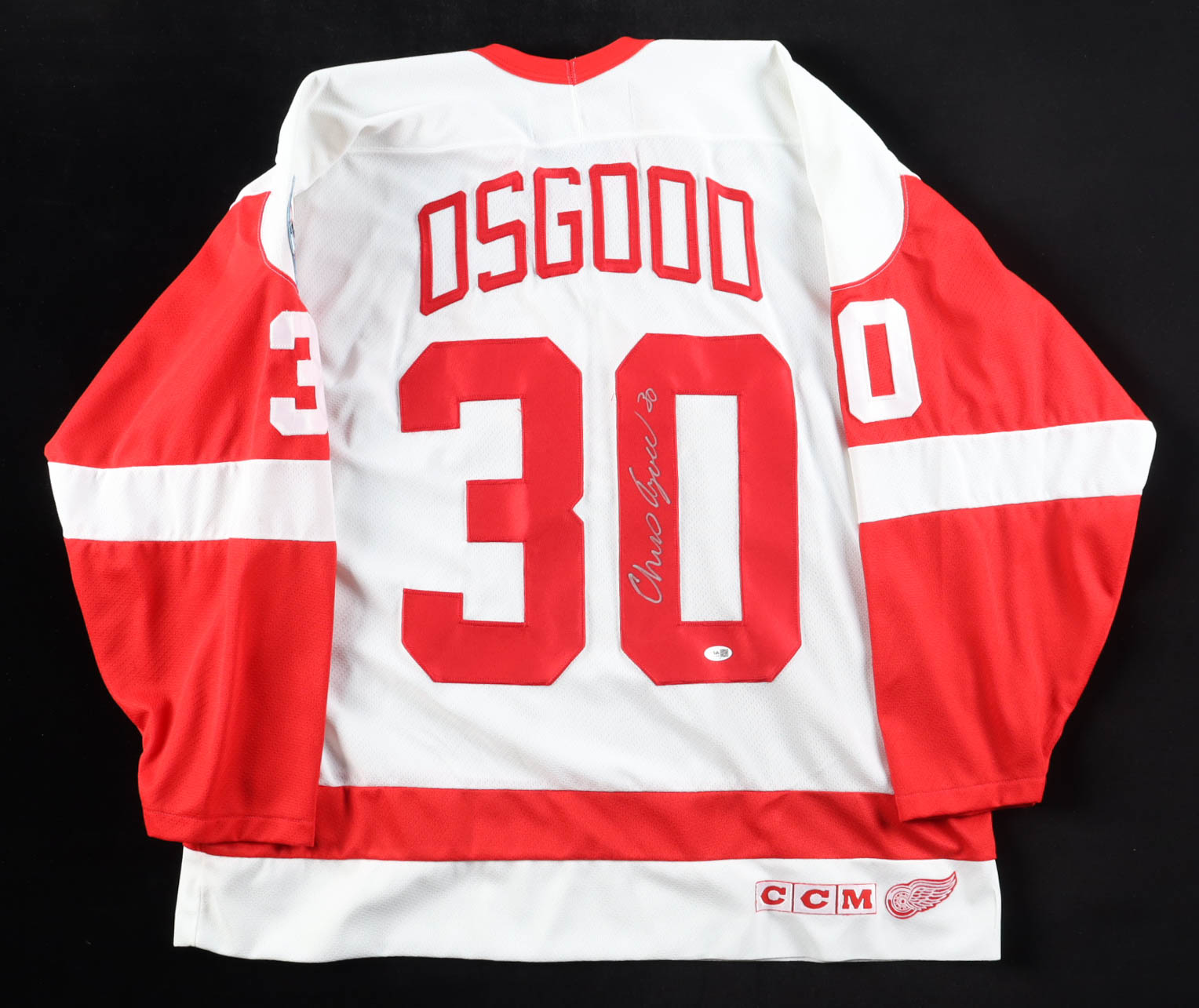 Chris Osgood Signed Red Wings CCM Authentic Jersey (JSA) at PristineAuction.com Chris Osgood Signed Red Wings CCM Authentic Jersey (JSA) at PristineAuction.com