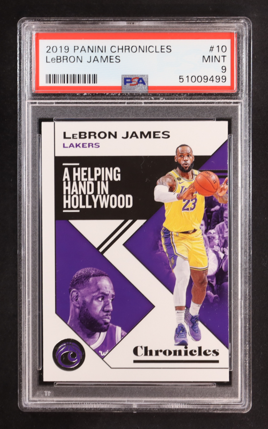 LeBron James 2019-20 Panini Chronicles #10 (PSA 9) at PristineAuction.com LeBron James 2019-20 Panini Chronicles #10 (PSA 9) at PristineAuction.com