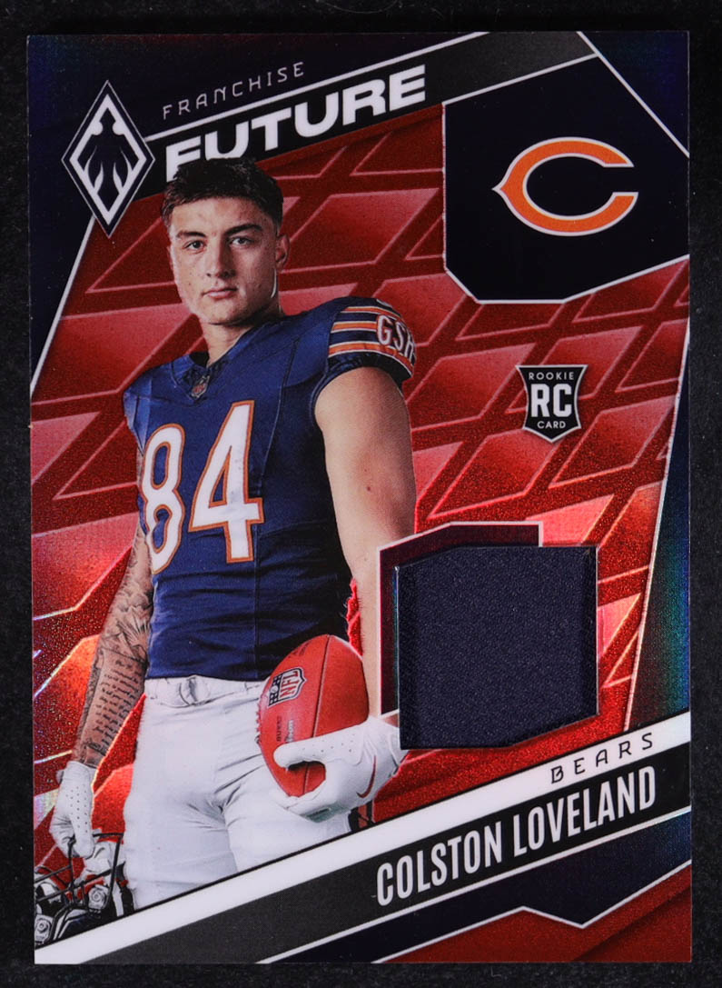 Colston Loveland 2025 Panini Phoenix Franchise Future Material Red #5 #156/249 RC at PristineAuction.com Colston Loveland 2025 Panini Phoenix Franchise Future Material Red #5 #156/249 RC at PristineAuction.com