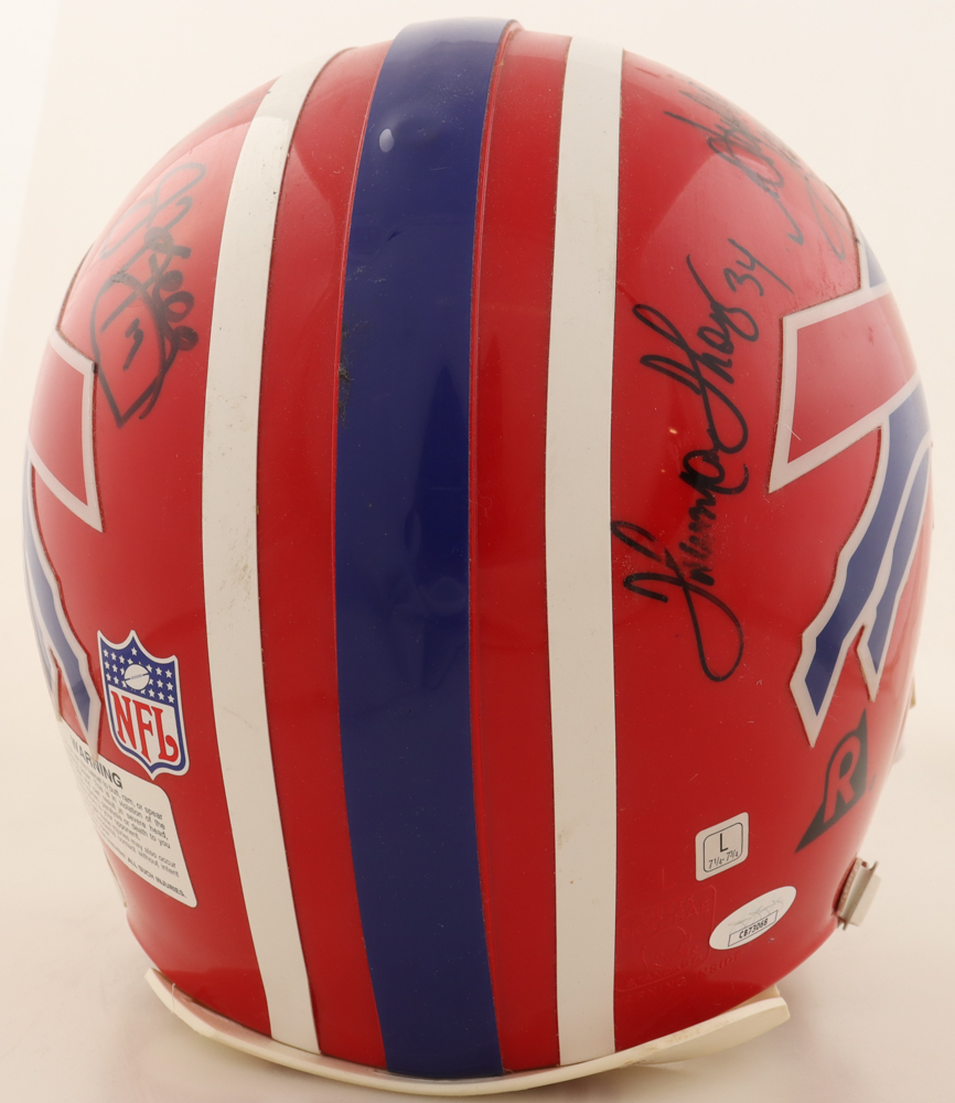 Bills Full-Size Authentic On-Field Throwback Helmet Signed By (4) with Jim Kelly, Andre Reed, Thurman Thomas, Bruce Smith (JSA) at PristineAuction.com Bills Full-Size Authentic On-Field Throwback Helmet Signed By (4) with Jim Kelly, Andre Reed, Thurman Thomas, Bruce Smith (JSA) at PristineAuction.com
