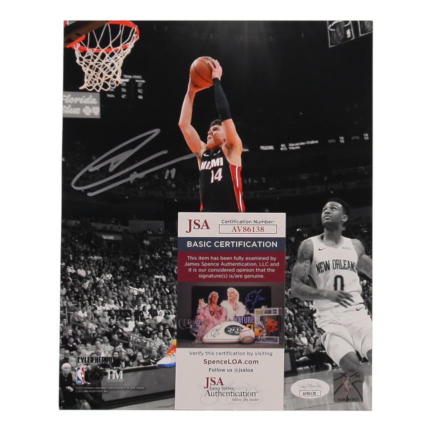 Tyler Herro Signed Heat 8x10 Photo (JSA) at PristineAuction.com Tyler Herro Signed Heat 8x10 Photo (JSA) at PristineAuction.com