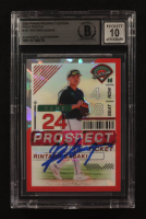 Rintaro Sasaki Signed 2024 Panini Prospect Edition Ticket Holo Red Ice #101 RC (BGS | Autograph Graded BGS 10) at PristineAuction.com