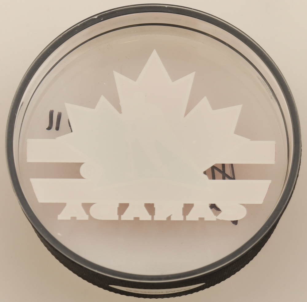 Alexis Lafreniere Signed Team Canada Logo Hockey Puck (UDA) at PristineAuction.com Alexis Lafreniere Signed Team Canada Logo Hockey Puck (UDA) at PristineAuction.com