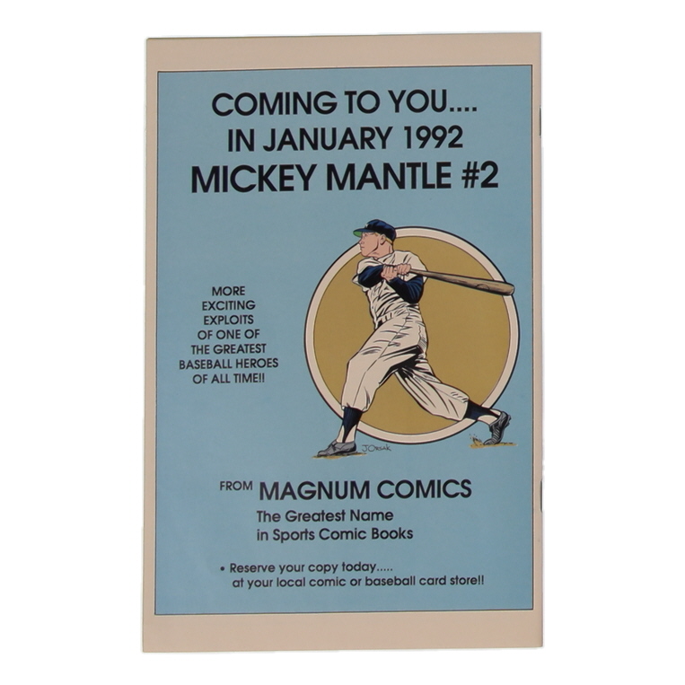1991 "Mickey Mantle" Issue #1 Magnum Comic Book at PristineAuction.com 1991 "Mickey Mantle" Issue #1 Magnum Comic Book at PristineAuction.com