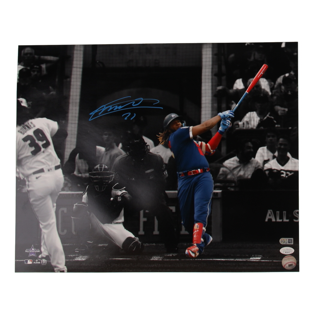 Vladimir Guerrero Jr. Signed 2021 All-Star Game 16x20 Photo (JSA & USA SM) at PristineAuction.com Vladimir Guerrero Jr. Signed 2021 All-Star Game 16x20 Photo (JSA & USA SM) at PristineAuction.com
