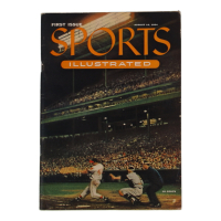 1954 First Issue "Sports Illustrated" Magazine with Uncut Card Sheet at PristineAuction.com
