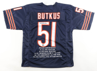 Dick Butkus Signed Career Highlight Stat Jersey (Beckett) at PristineAuction.com