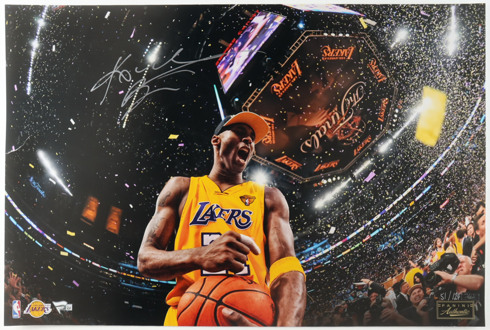 Kobe Bryant Signed LE Lakers 16x24 Photo (Panini) at PristineAuction.com Kobe Bryant Signed LE Lakers 16x24 Photo (Panini) at PristineAuction.com