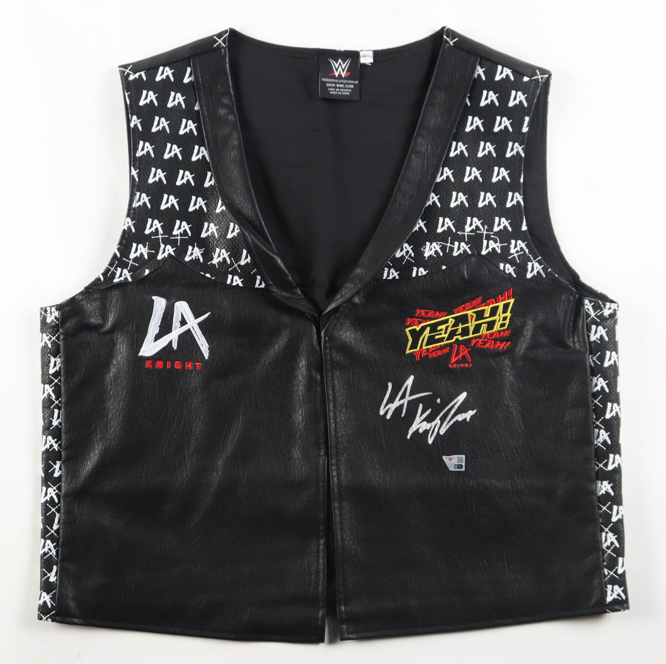 LA Knight Signed WWE Vest (Fanatics) at PristineAuction.com LA Knight Signed WWE Vest (Fanatics) at PristineAuction.com